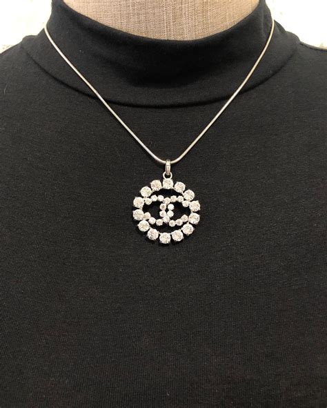 chanel small pendant necklace|genuine Chanel necklace.